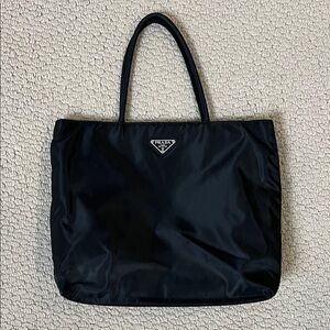 Prada Classic Black Nylon Handbag